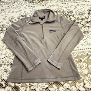 Patagonia Women’s Gray Lightweight Fleece Quarter Zip Pullover Mock Collar XS